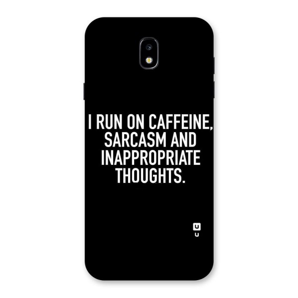 Sarcasm And Caffeine Back Case for Galaxy J7 Pro