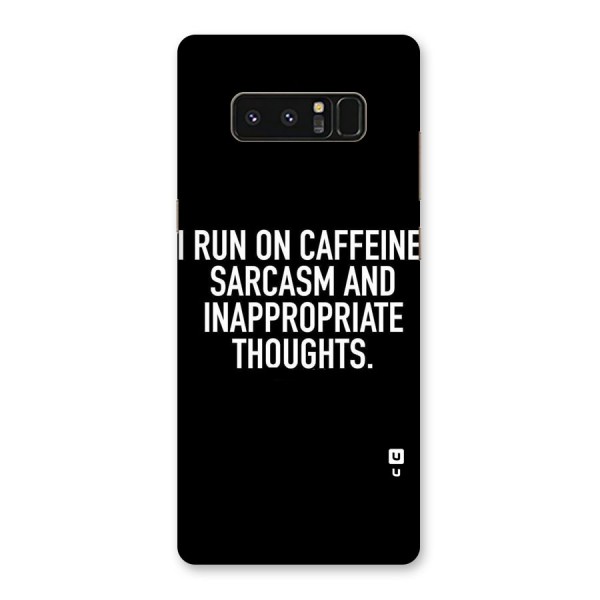 Sarcasm And Caffeine Back Case for Galaxy Note 8
