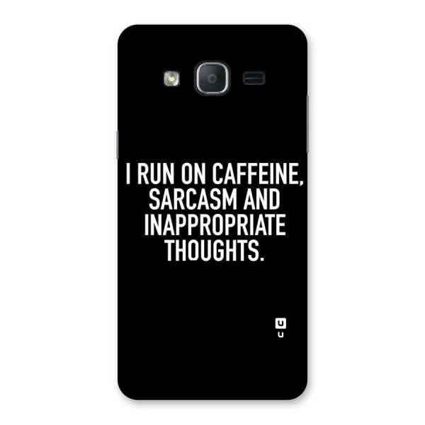 Sarcasm And Caffeine Back Case for Galaxy On7 Pro