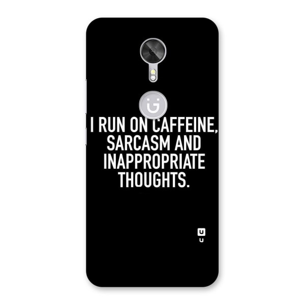 Sarcasm And Caffeine Back Case for Gionee A1