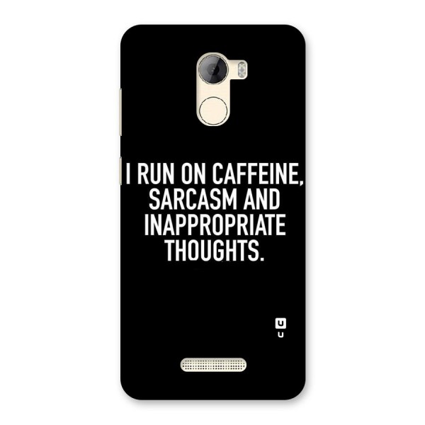 Sarcasm And Caffeine Back Case for Gionee A1 LIte