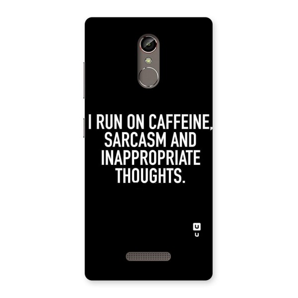 Sarcasm And Caffeine Back Case for Gionee S6s