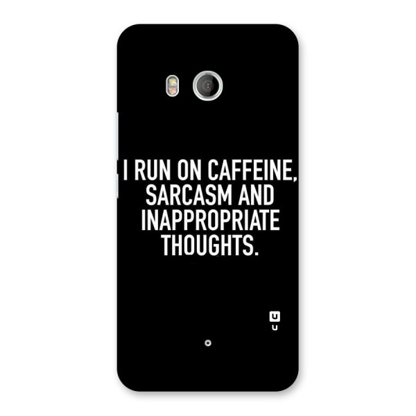 Sarcasm And Caffeine Back Case for HTC U11