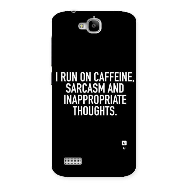 Sarcasm And Caffeine Back Case for Honor Holly