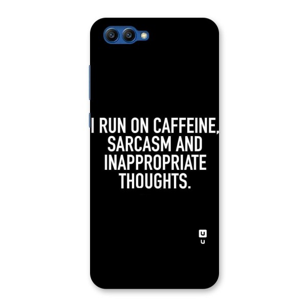 Sarcasm And Caffeine Back Case for Honor View 10