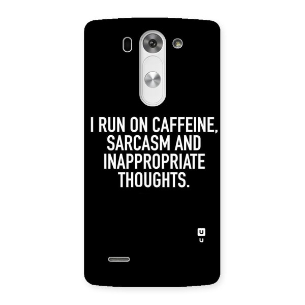 Sarcasm And Caffeine Back Case for LG G3 Beat