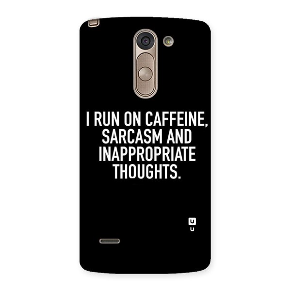 Sarcasm And Caffeine Back Case for LG G3 Stylus