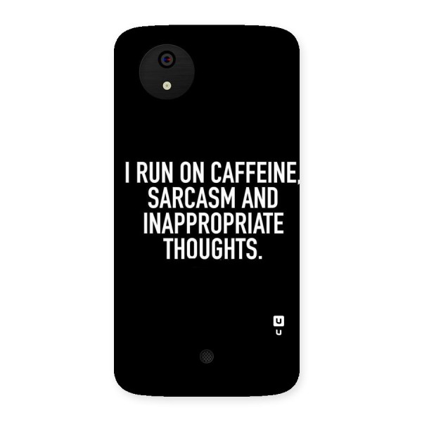 Sarcasm And Caffeine Back Case for Micromax Canvas A1