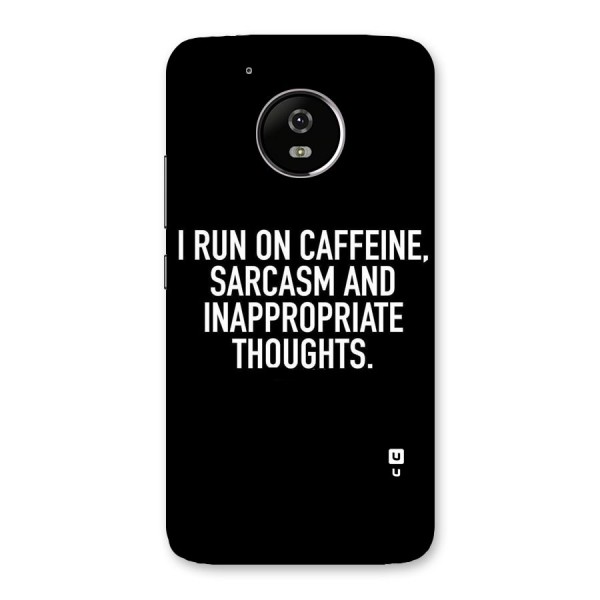 Sarcasm And Caffeine Back Case for Moto G5