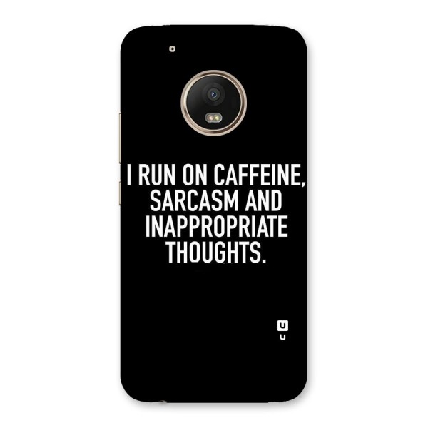 Sarcasm And Caffeine Back Case for Moto G5 Plus