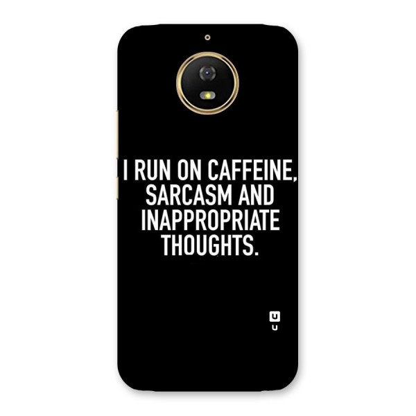 Sarcasm And Caffeine Back Case for Moto G5s