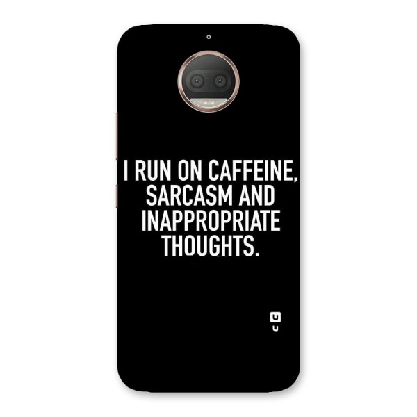 Sarcasm And Caffeine Back Case for Moto G5s Plus