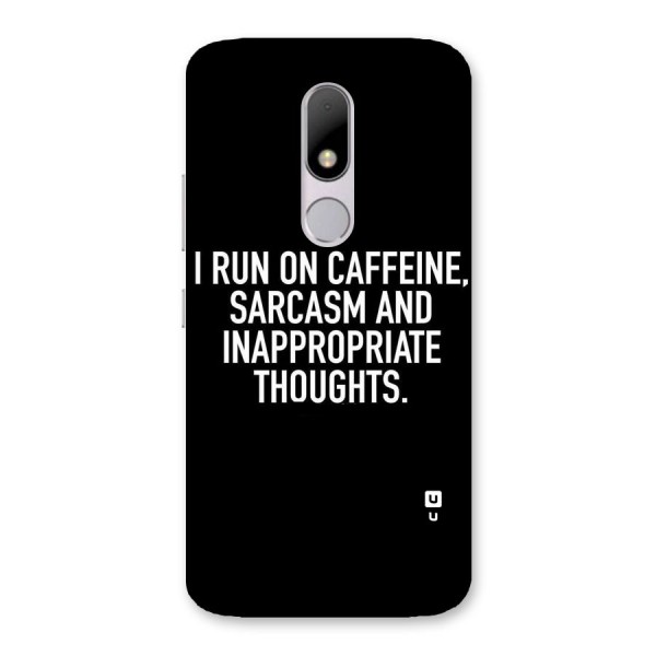 Sarcasm And Caffeine Back Case for Moto M