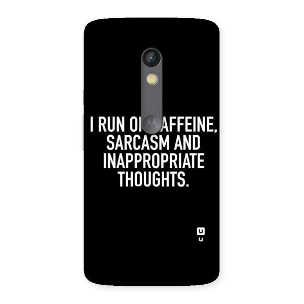 Sarcasm And Caffeine Back Case for Moto X Play