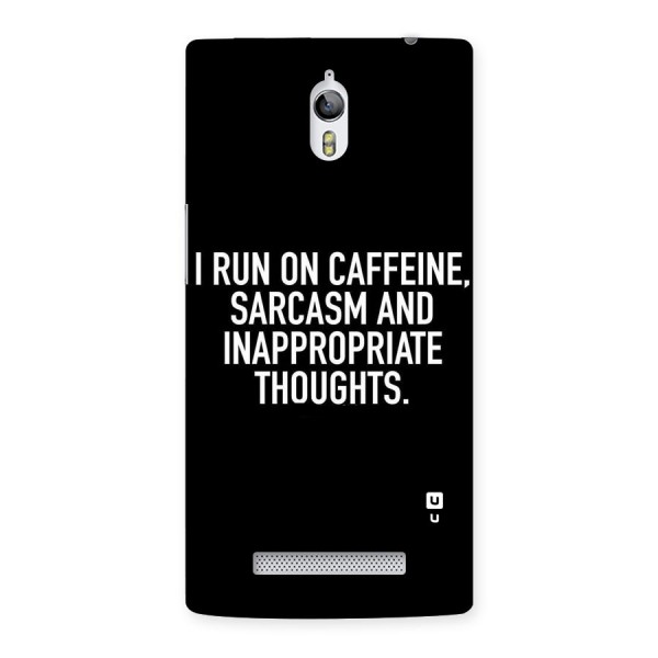 Sarcasm And Caffeine Back Case for Oppo Find 7