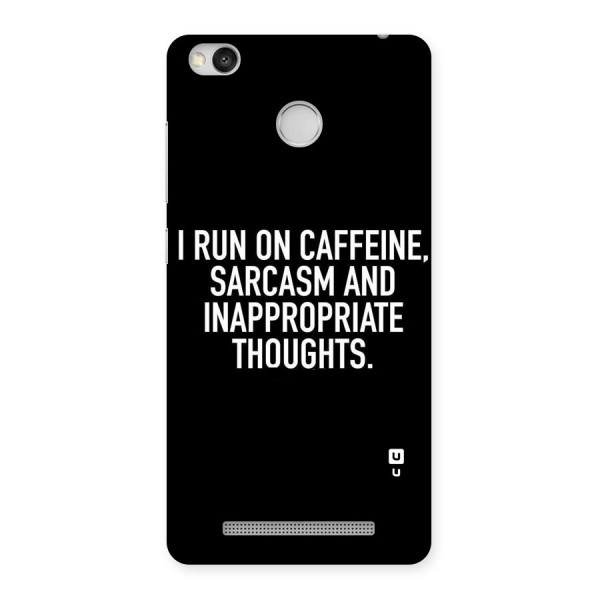 Sarcasm And Caffeine Back Case for Redmi 3S Prime