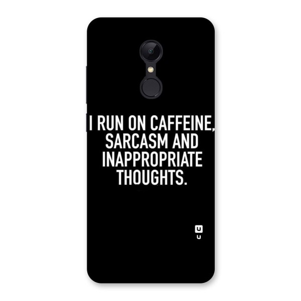 Sarcasm And Caffeine Back Case for Redmi 5