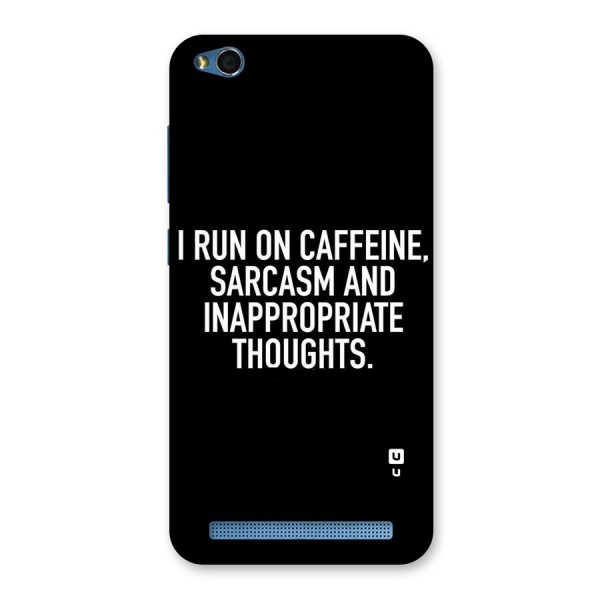 Sarcasm And Caffeine Back Case for Redmi 5A