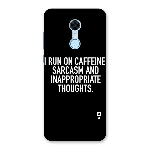 Sarcasm And Caffeine Back Case for Redmi Note 5