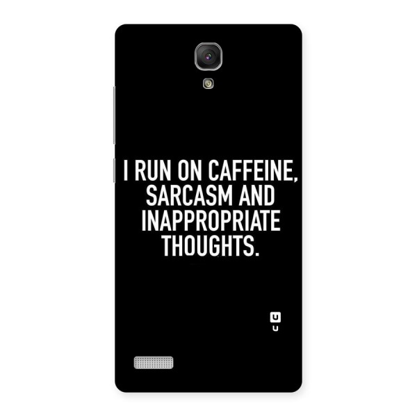 Sarcasm And Caffeine Back Case for Redmi Note Prime