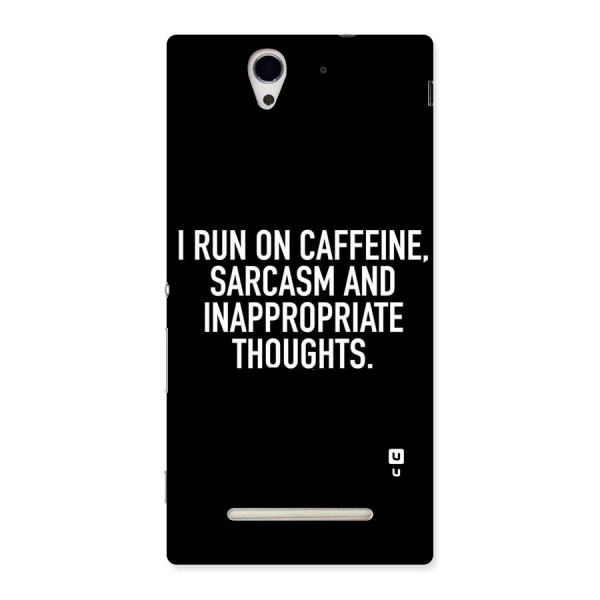 Sarcasm And Caffeine Back Case for Sony Xperia C3