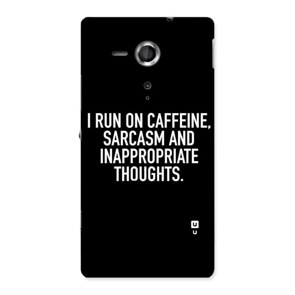 Sarcasm And Caffeine Back Case for Sony Xperia SP