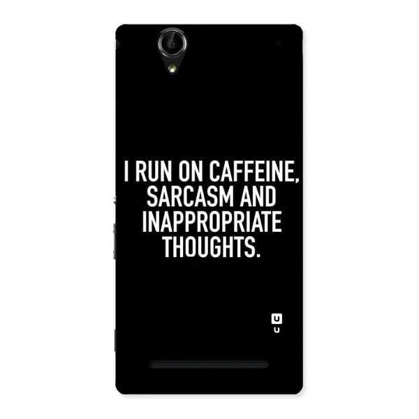 Sarcasm And Caffeine Back Case for Sony Xperia T2
