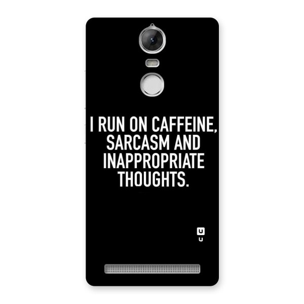 Sarcasm And Caffeine Back Case for Vibe K5 Note