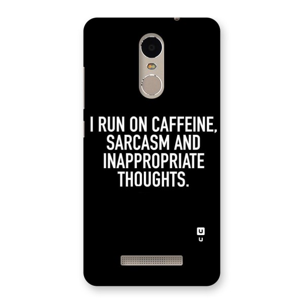 Sarcasm And Caffeine Back Case for Xiaomi Redmi Note 3