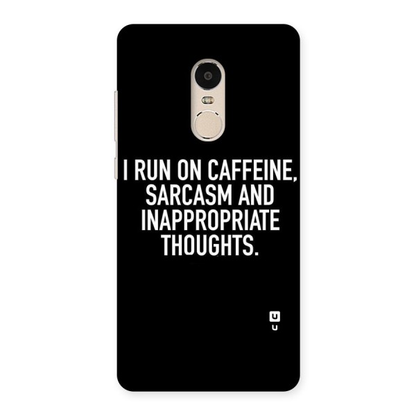 Sarcasm And Caffeine Back Case for Xiaomi Redmi Note 4