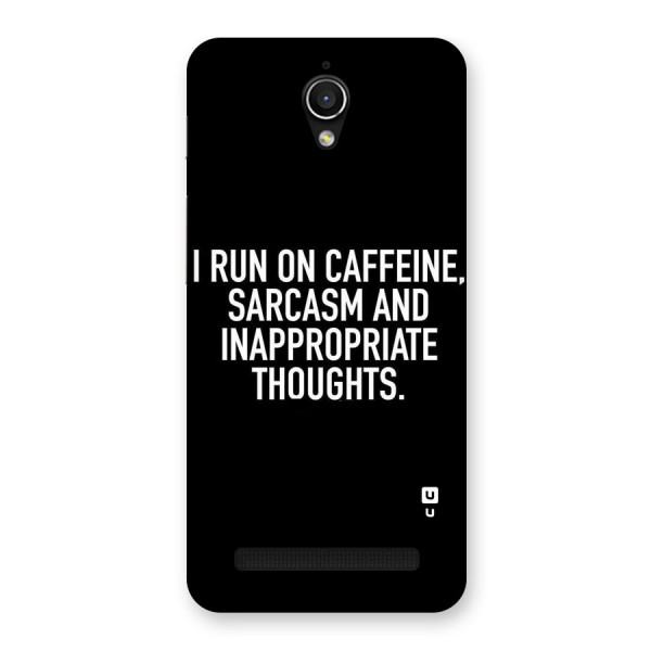 Sarcasm And Caffeine Back Case for Zenfone Go