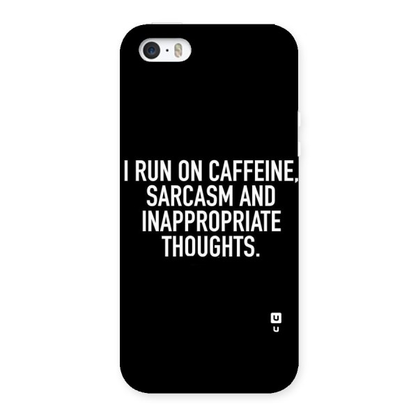 Sarcasm And Caffeine Back Case for iPhone 5 5S