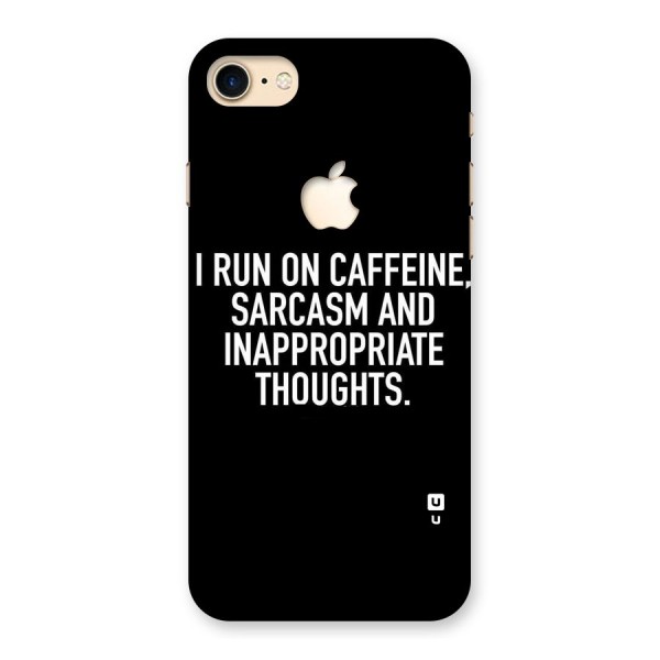Sarcasm And Caffeine Back Case for iPhone 7 Apple Cut