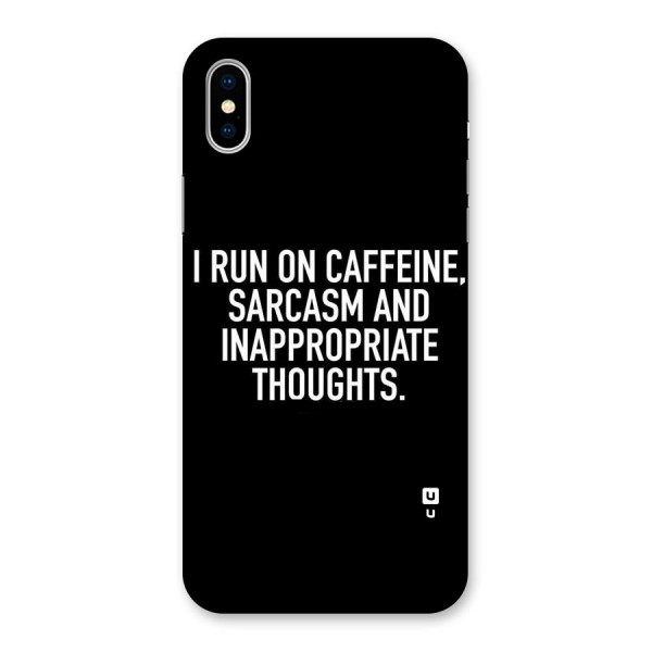 Sarcasm And Caffeine Back Case for iPhone X