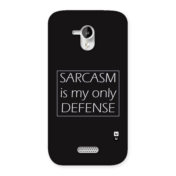 Sarcasm Defence Back Case for Micromax Canvas HD A116