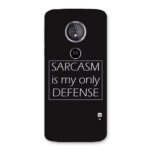 Sarcasm Defence Back Case for Moto E5