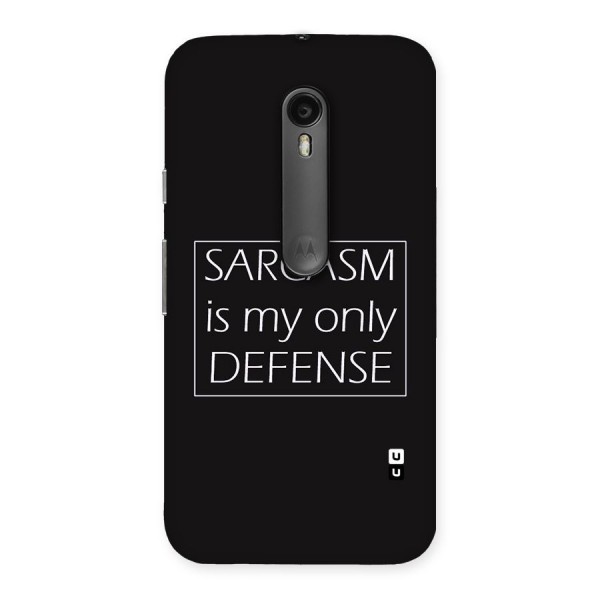 Sarcasm Defence Back Case for Moto G3