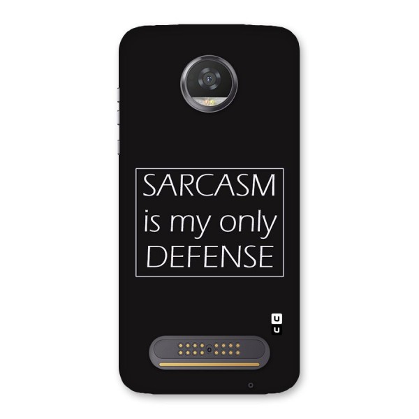 Sarcasm Defence Back Case for Moto Z2 Play