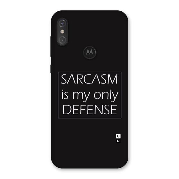Sarcasm Defence Back Case for Motorola One Power