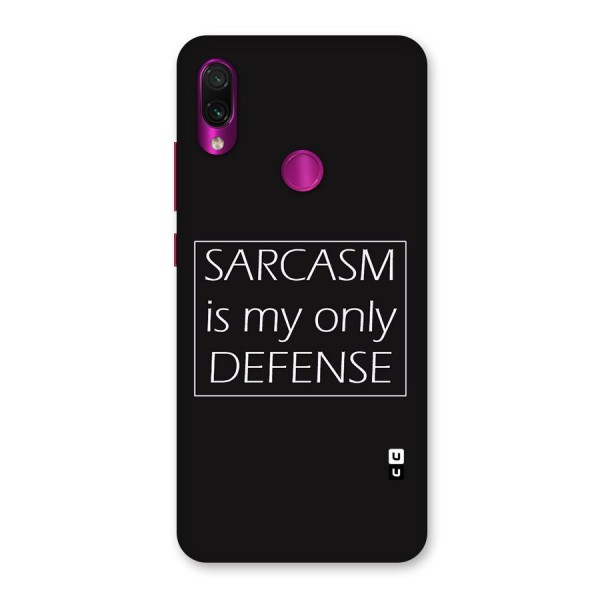 Sarcasm Defence Back Case for Redmi Note 7 Pro