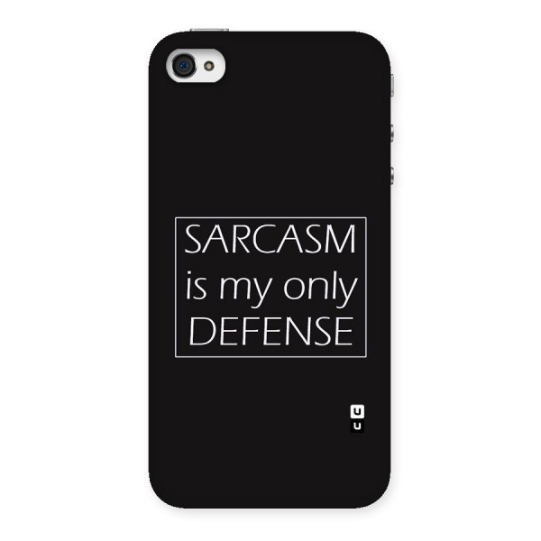 Sarcasm Defence Back Case for iPhone 4 4s