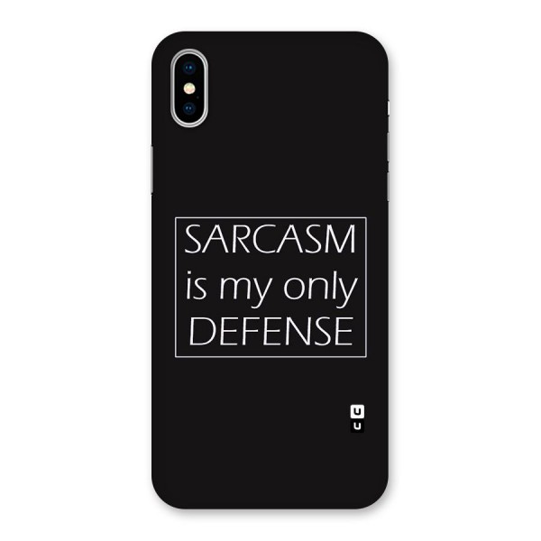 Sarcasm Defence Back Case for iPhone XS