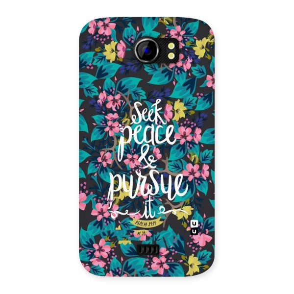 Seek Peace Back Case for Micromax Canvas 2 A110