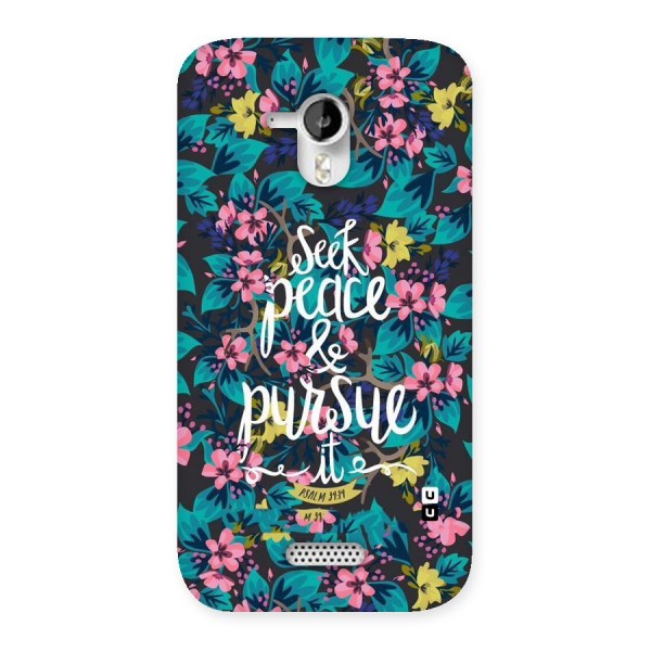 Seek Peace Back Case for Micromax Canvas HD A116