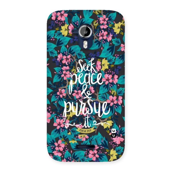 Seek Peace Back Case for Micromax Canvas Magnus A117