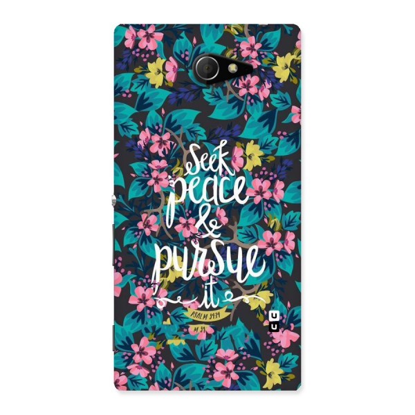Seek Peace Back Case for Sony Xperia M2