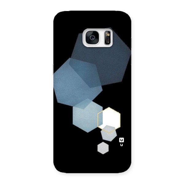 Shades Of Blue Shapes Back Case for Galaxy S7 Edge