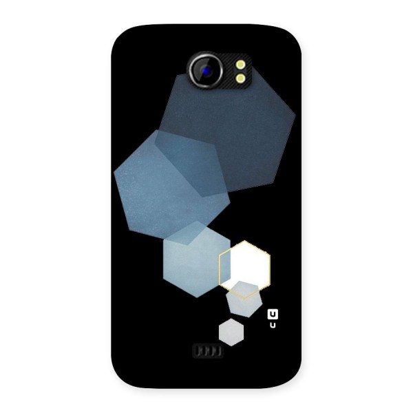 Shades Of Blue Shapes Back Case for Micromax Canvas 2 A110
