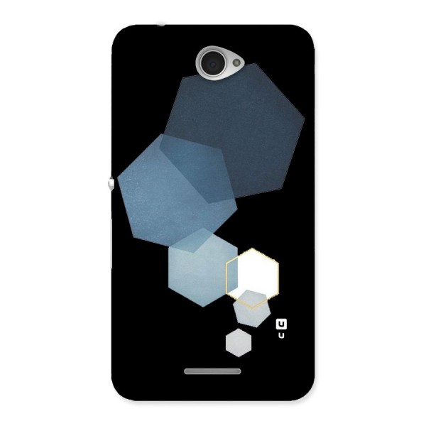 Shades Of Blue Shapes Back Case for Sony Xperia E4
