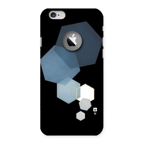 Shades Of Blue Shapes Back Case for iPhone 6 Logo Cut